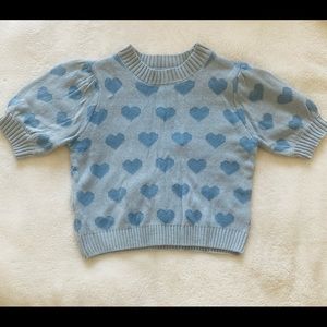 Blue Hearted Sweater